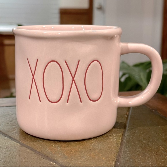 Rae Dunn Other - Rae Dunn Pink XOXO in Red Letters Camp Style Ceramic Mug BRAND NEW!